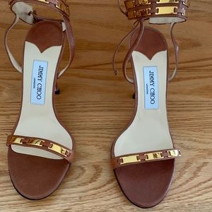 Jimmy choo.   Heels. Beautiful. Ankle strap